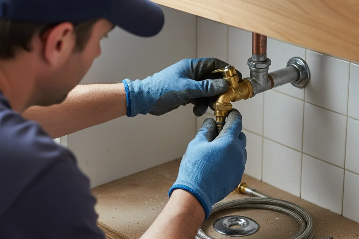 Shutoff valve and fitting work during Faucet and Fixture Repair in Wrentham